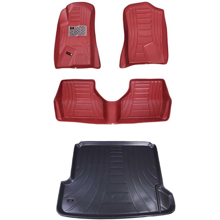 کفپوش سه بعدی خودرو مدل اکو مناسب برای پژو  به همراه کفپوش صندوق